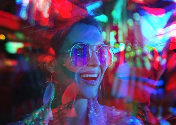 Young Woman Having Psychedelic Trip 260nw 2168132723